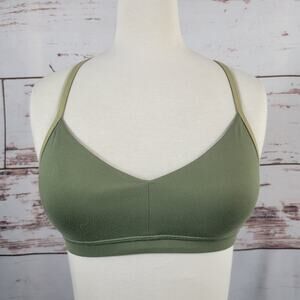 Fleo Reinette Sports Bra Medium Support Olive Green Size Small